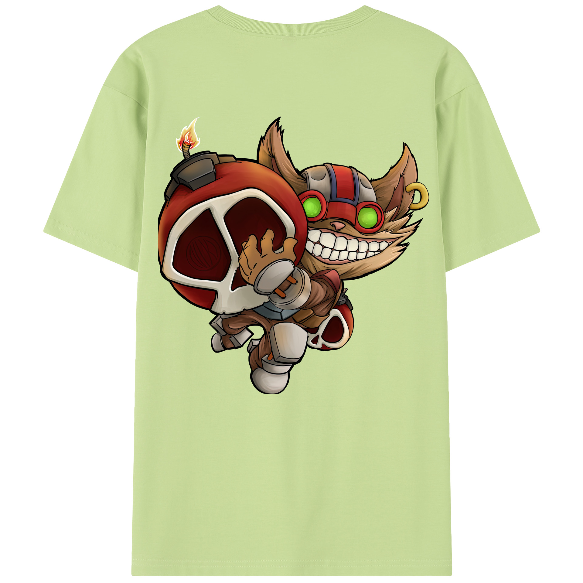 リーグ・オブ・レジェンド League of Legends LOL 綿100％半袖Tシャツ（背面プリント）